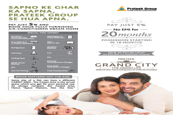 Book 2 BHK @ Rs. 31.95 Lacs at Prateek Grand City in Ghaziabad